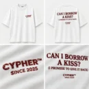 Can I Borrow A Kiss? Oversized T-Shirt | Cypher Clothing