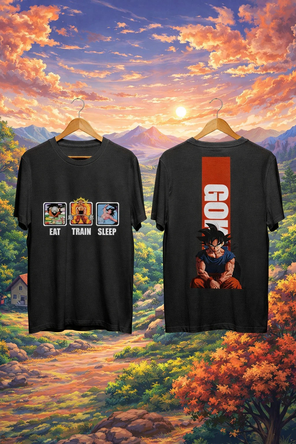 Goku Eat Train Sleep T-Shirt – view 2 | Cypher Clothing