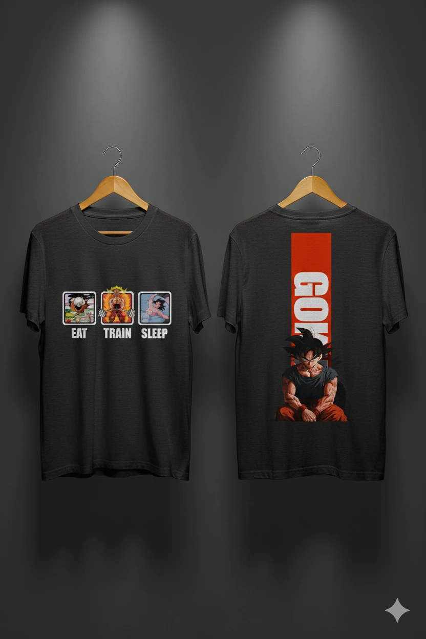 Goku Eat Train Sleep T-Shirt | Cypher Clothing