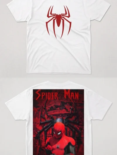 Spider-Man Red Poster T-Shirt – view 2 | Cypher Clothing